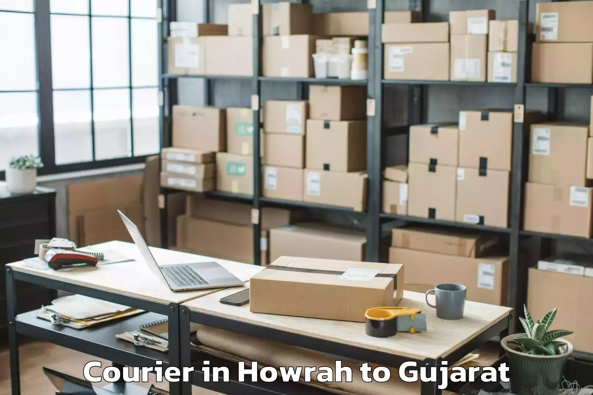 Howrah to Unjha Courier Booking